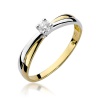 Pierścionek W0230 Diament 0,10ct żółte złoto