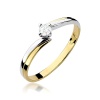 Pierścionek W0231 Diament 0,08ct żółte złoto