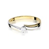 Pierścionek W0231 Diament 0,08ct żółte złoto
