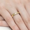 Pierścionek W0235 z diamentami żółte złoto