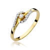 Pierścionek W0237 Diament 0,04ct żółte złoto