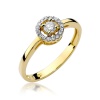 Pierścionek W0238 Diament 0,12ct żółte złoto