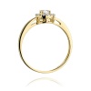 Pierścionek W0238 Diament 0,12ct żółte złoto
