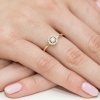 Pierścionek W0238 Diament 0,12ct żółte złoto