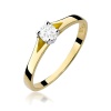 Pierścionek W0240 Diament 0,20ct żółte złoto