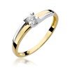 Pierścionek W0246 Diament 0,12ct żółte złoto