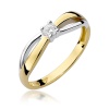 Pierścionek W0248 Diament 0,10ct żółte złoto