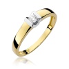 Pierścionek W0249 Diament 0,10ct żółte złoto