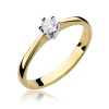Pierścionek W0256 Diament 0,15ct żółte złoto