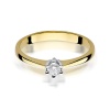 Pierścionek W0256 Diament 0,15ct żółte złoto