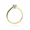 Pierścionek W0256 Diament 0,15ct żółte złoto