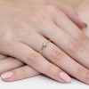 Pierścionek W0256 Diament 0,15ct żółte złoto