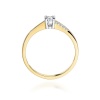 Pierścionek W0258 Diament 0,15ct żółte złoto