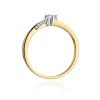 Pierścionek W0262 Diament 0,15ct żółte złoto