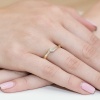 Pierścionek W0262 Diament 0,15ct żółte złoto