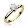 Pierścionek W0267 Diament 0,30ct żółte złoto