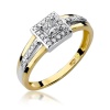 Pierścionek W0271 Diament 0,15ct żółte złoto