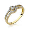 Pierścionek W0272 Diament 0,10ct żółte złoto
