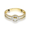 Pierścionek W0272 Diament 0,10ct żółte złoto