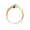 Pierścionek W0272 Diament 0,10ct żółte złoto
