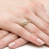 Pierścionek W0272 Diament 0,10ct żółte złoto