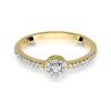Pierścionek W0273 Diament 0,05ct żółte złoto
