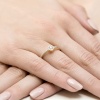 Pierścionek W0273 Diament 0,05ct żółte złoto