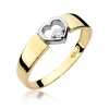 Pierścionek W0276 Diament 0,04ct żółte złoto