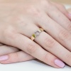 Pierścionek W0276 Diament 0,04ct żółte złoto