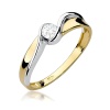 Pierścionek W0278 Diament 0,15ct żółte złoto