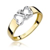 Pierścionek W0286 z diamentami żółte złoto