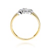 Pierścionek W0286 z diamentami żółte złoto