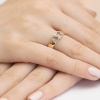 Pierścionek W0286 z diamentami żółte złoto