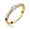 Pierścionek W0288 Diament 0,08ct żółte złoto