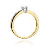 Pierścionek W0288 Diament 0,20ct żółte złoto