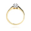 Pierścionek W0291 Diament 0,23ct żółte złoto
