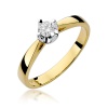 Pierścionek W0293 Diament 0,20ct żółte złoto
