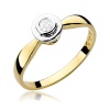 Pierścionek W0294 Diament 0,10ct żółte złoto