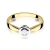 Pierścionek W0294 Diament 0,10ct żółte złoto