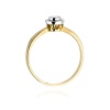 Pierścionek W0294 Diament 0,10ct żółte złoto
