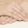 Pierścionek W0294 Diament 0,15ct żółte złoto