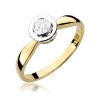 Pierścionek W0294 Diament 0,20ct żółte złoto