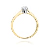 Pierścionek W0295 Diament 0,15ct żółte złoto
