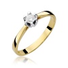 Pierścionek W0299 Diament 0,12ct żółte złoto