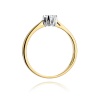 Pierścionek W0299 Diament 0,12ct żółte złoto