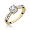 Pierścionek W0302 Diament 0,08ct żółte złoto