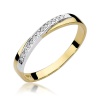 Pierścionek W0305 z diamentami żółte złoto