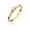 Pierścionek W0311 Diament 0,09ct żółte złoto