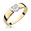 Pierścionek W0314 z diamentami żółte złoto