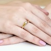 Pierścionek W0320 Diament 0,04ct żółte złoto